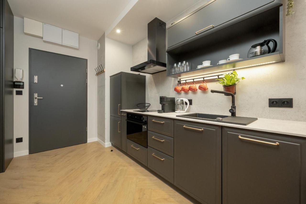 Apartment Black And Beige With Balcony And Parking In By Renters Wroclaw